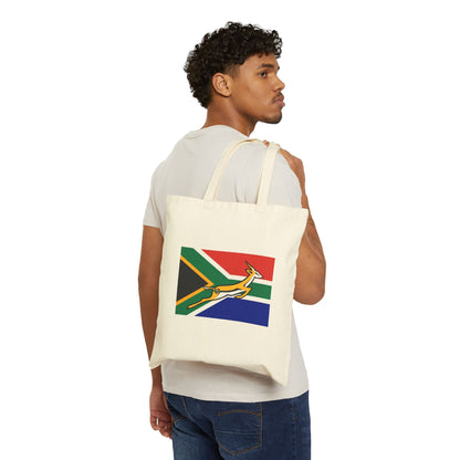 South African Bok Fan Cotton Canvas Tote Bag