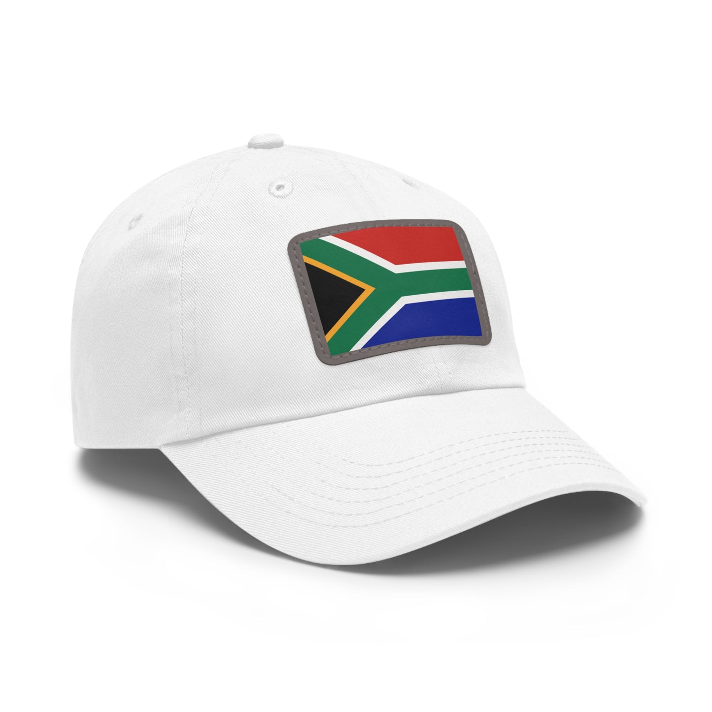 South African Flag Dad Hat with Leather Patch (Rectangle)