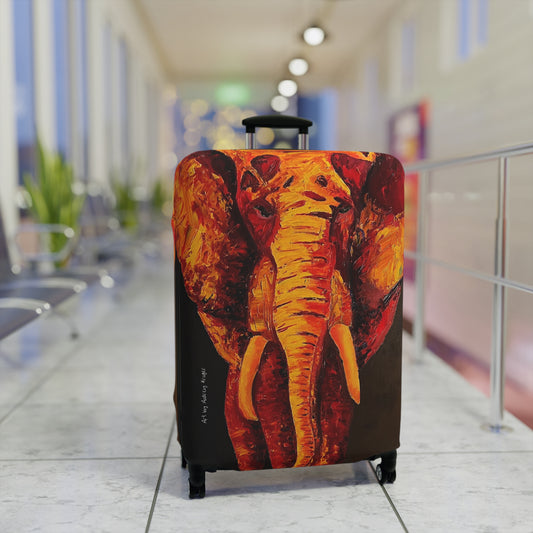 Elephant in Orange - by Audrey Krüger - Luggage Cover