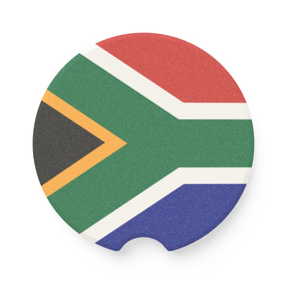 South African Flag Soapstone Car Coaster