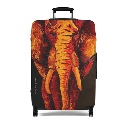 Elephant in Orange - by Audrey Krüger - Luggage Cover