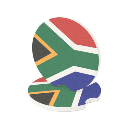 South African Flag Soapstone Car Coaster