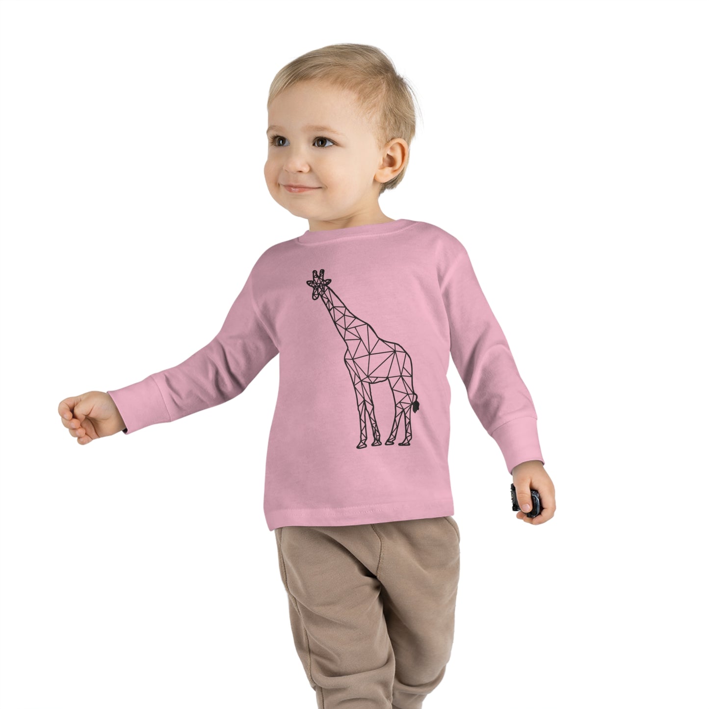 Giraffe Origami Toddler Long Sleeve Tee