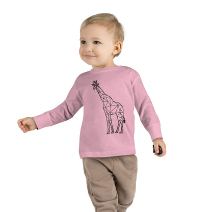 Giraffe Origami Toddler Long Sleeve Tee