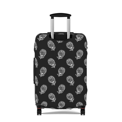 Protea Black and White Luggage Cover