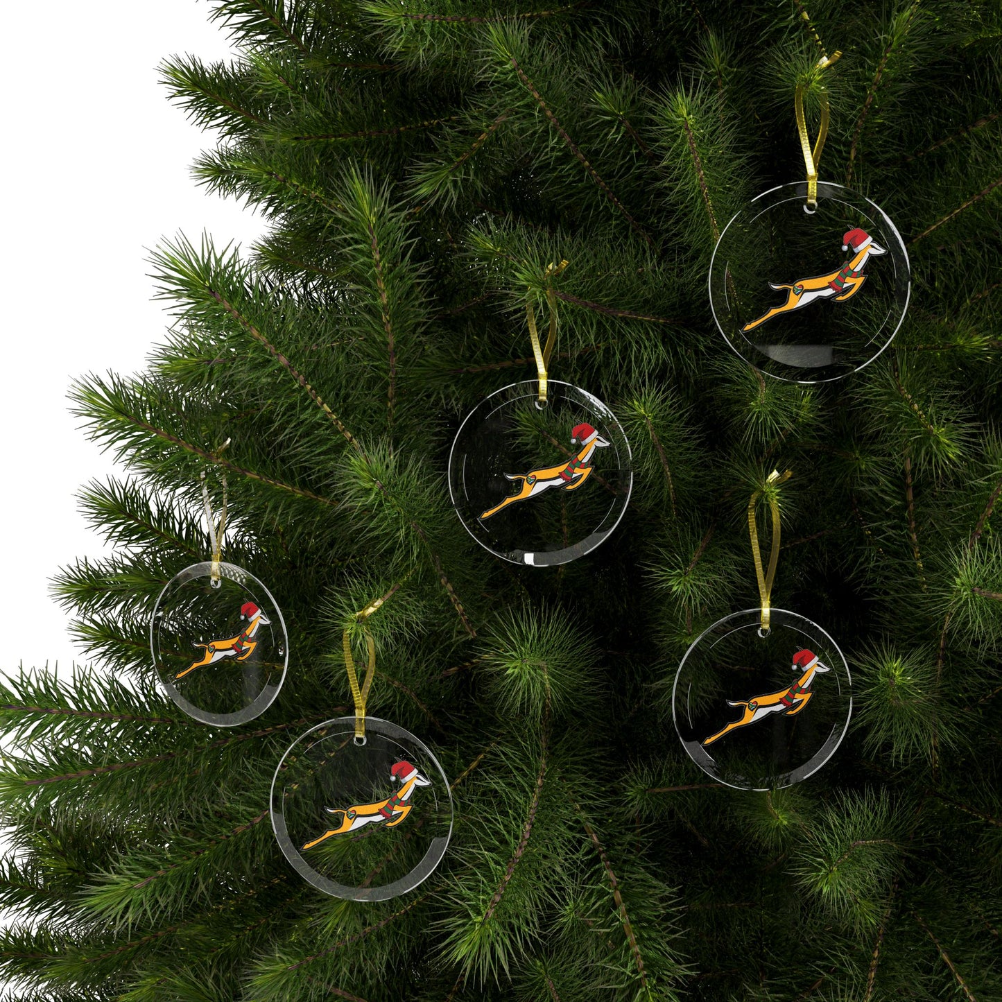 Springbok for life Glass Ornaments