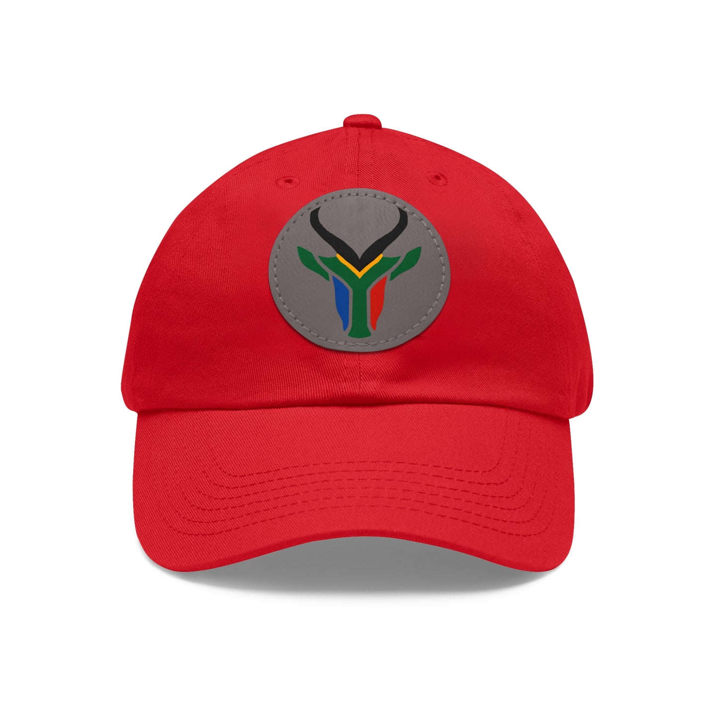 South African Bok Dad Hat with Leather Patch (Round)