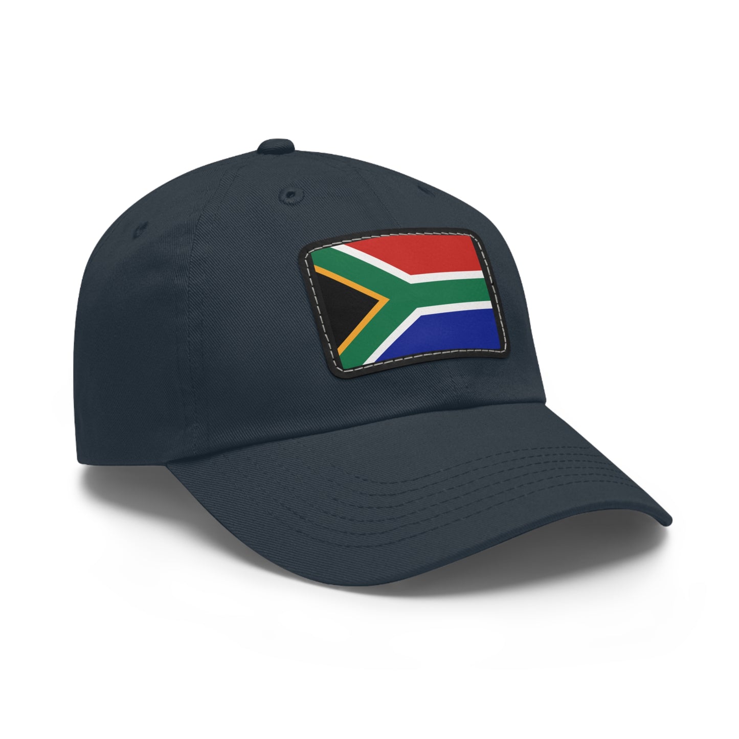 South African Flag Dad Hat with Leather Patch (Rectangle)