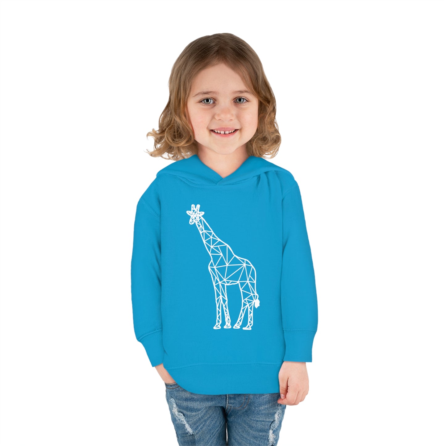 Giraffe Origami Toddler Pullover Fleece Hoodie