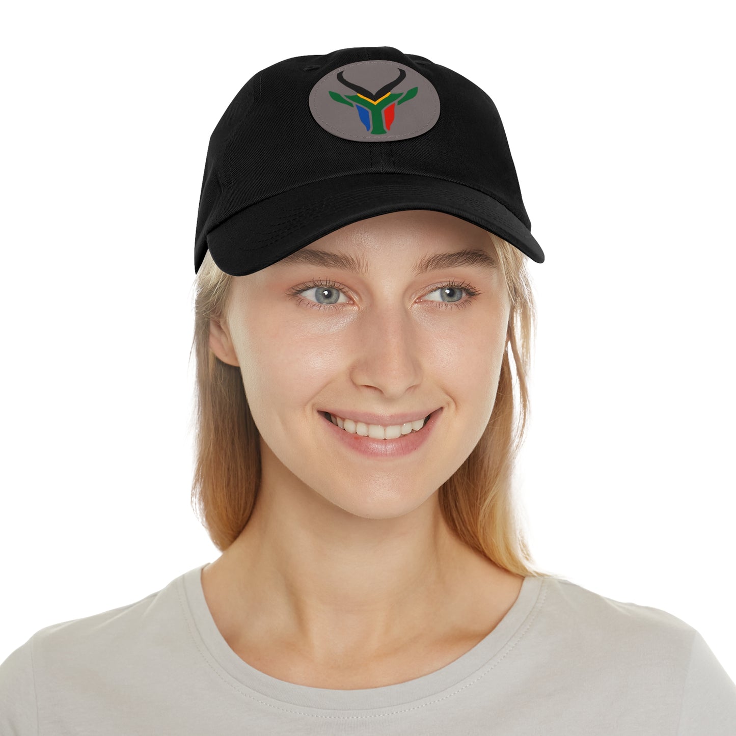 South African Bok Dad Hat with Leather Patch (Round)