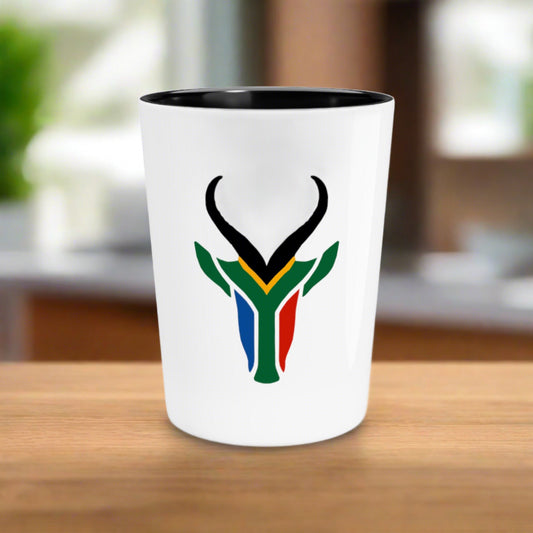 SA Colors Springbok Shot Glass - Gifts for South Africans