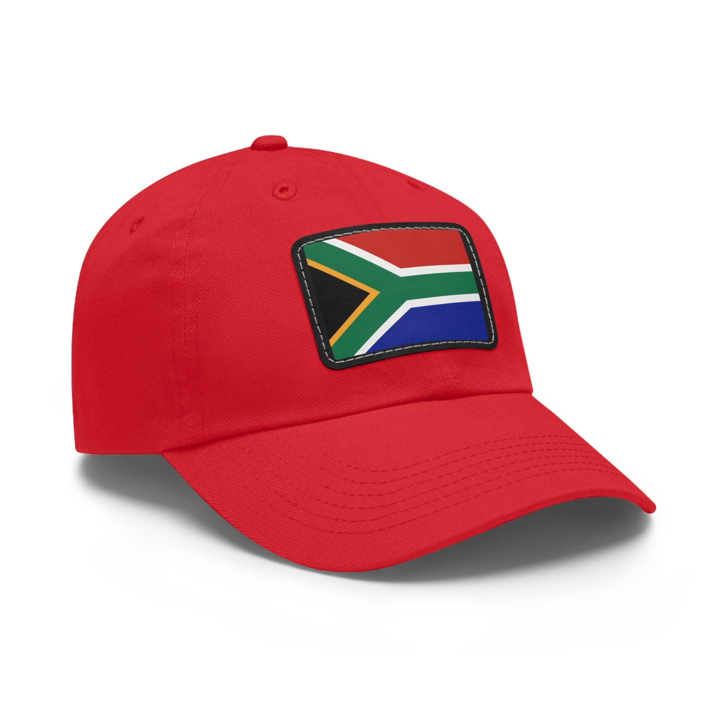 South African Flag Dad Hat with Leather Patch (Rectangle)