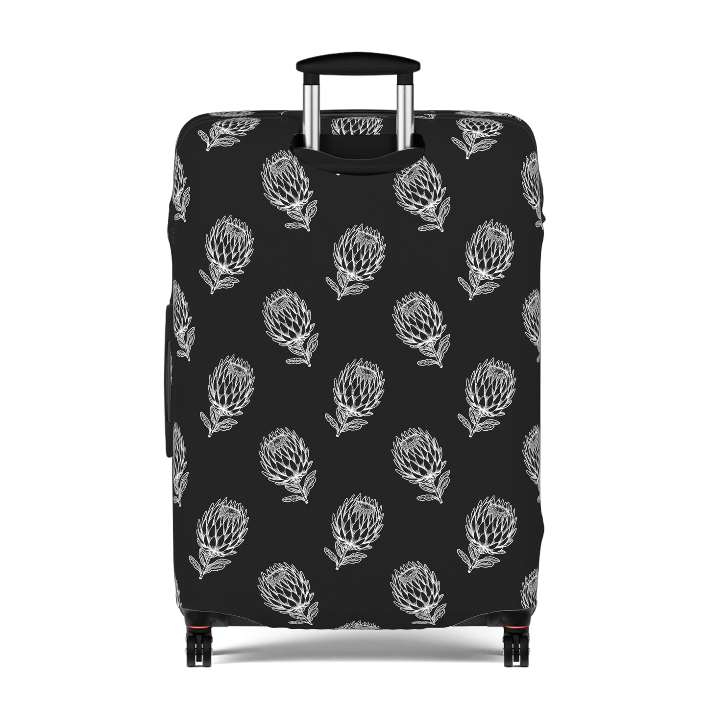 Protea Black and White Luggage Cover