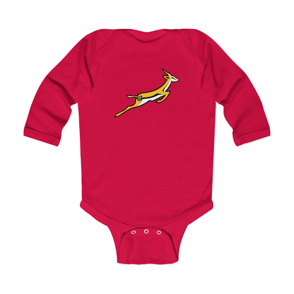 Boks in Green Baby Long Sleeve Bodysuit