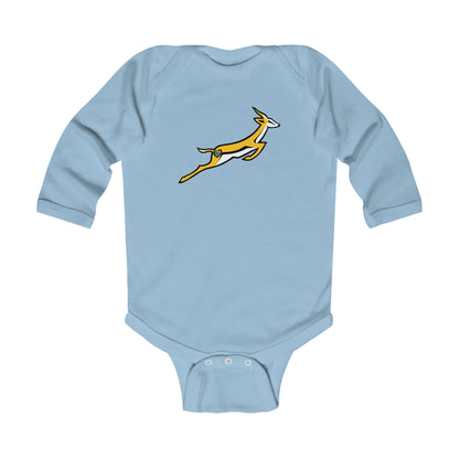 Boks in Green Baby Long Sleeve Bodysuit