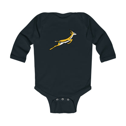 Boks in Green Baby Long Sleeve Bodysuit