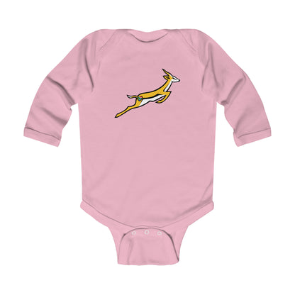 Boks in Green Baby Long Sleeve Bodysuit