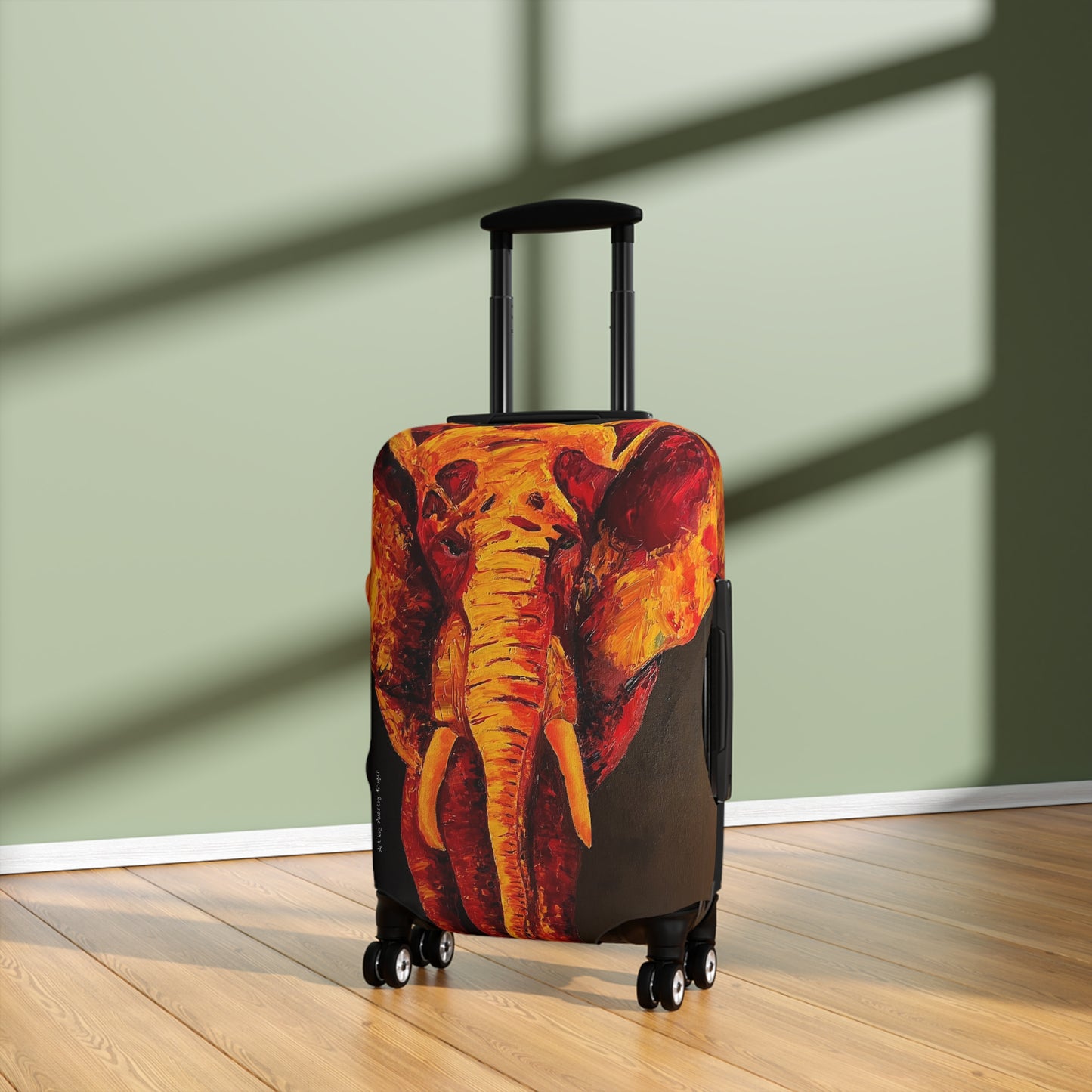 Elephant in Orange - by Audrey Krüger - Luggage Cover