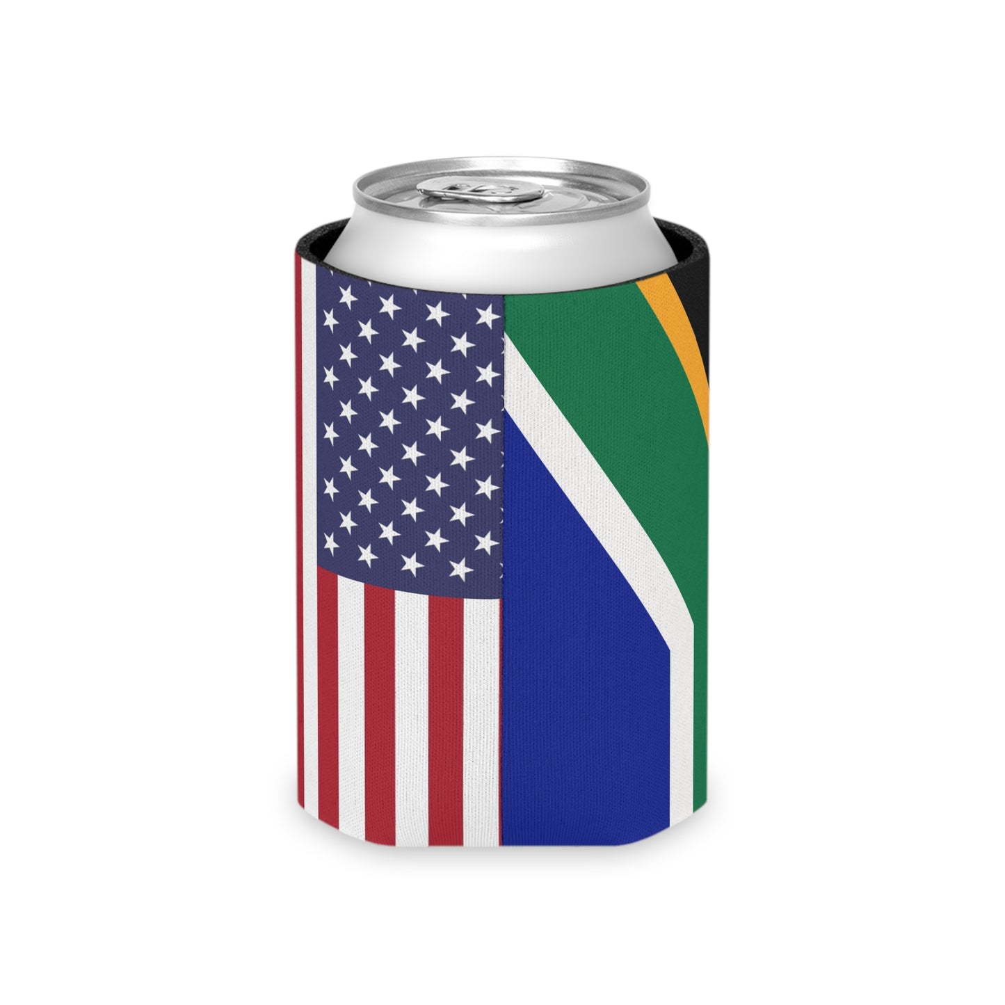 USA + South African Flag Can Cooler