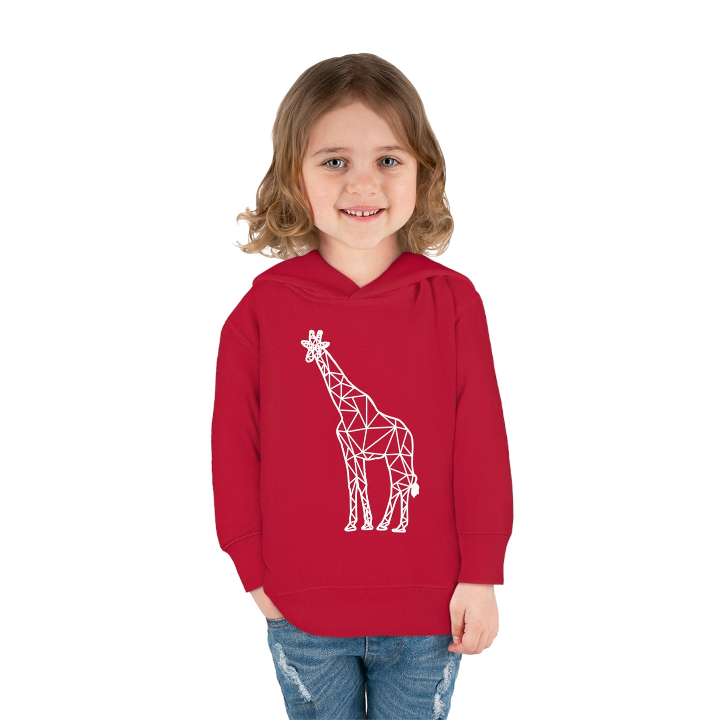 Giraffe Origami Toddler Pullover Fleece Hoodie