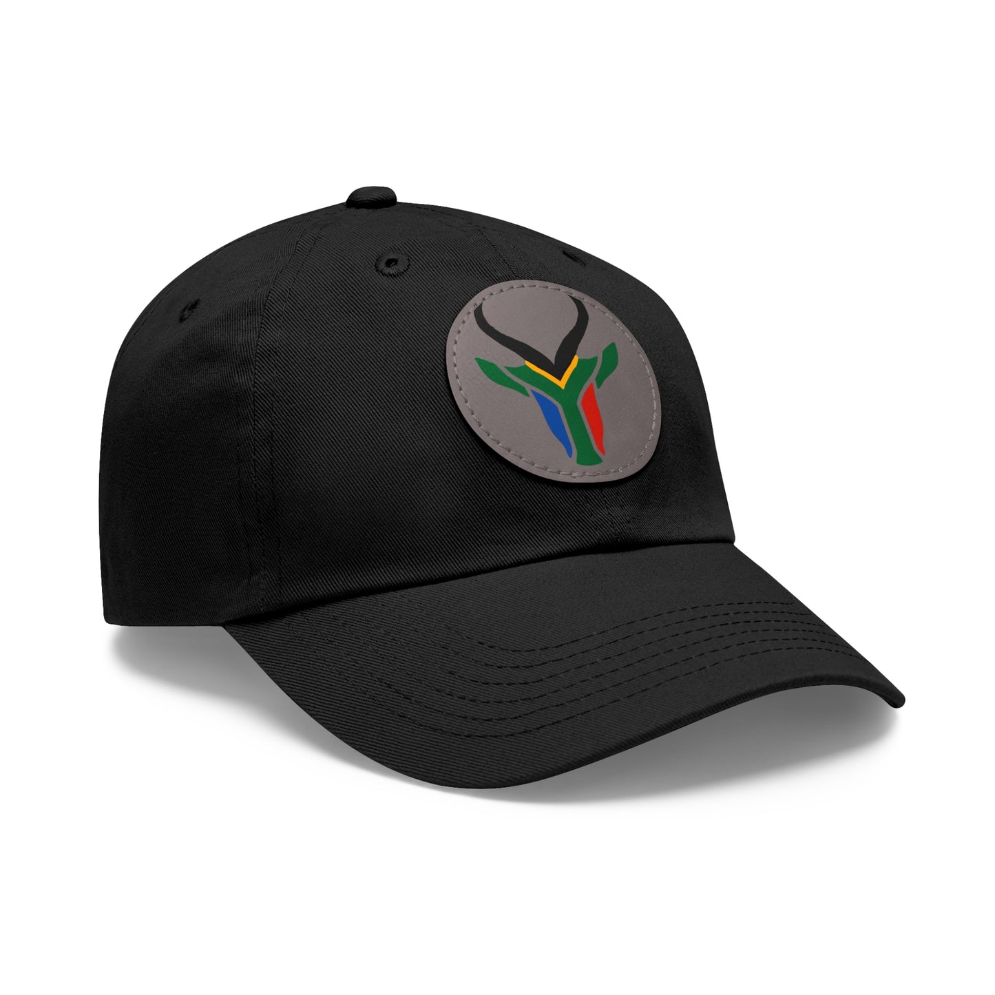 South African Bok Dad Hat with Leather Patch (Round)