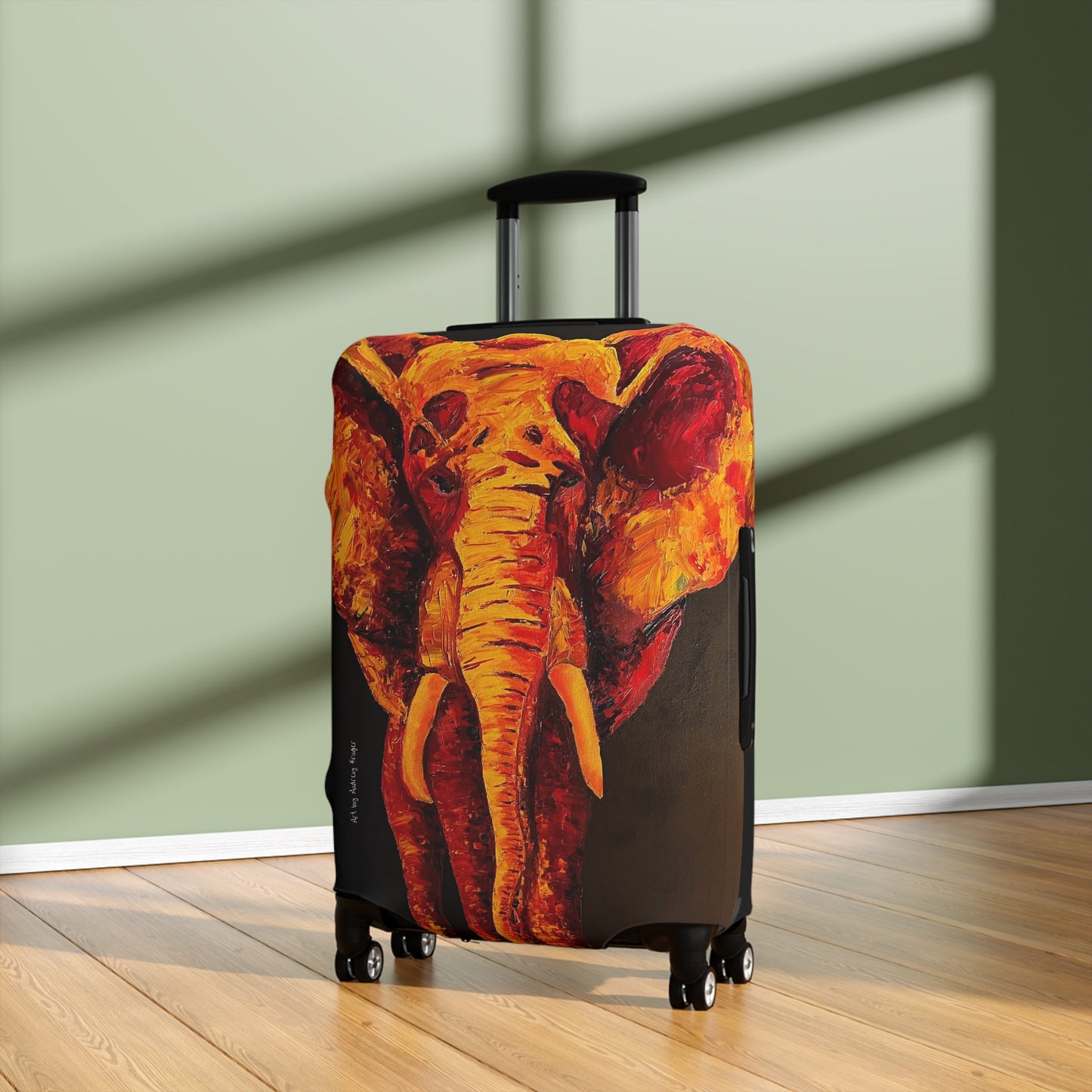 Elephant in Orange - by Audrey Krüger - Luggage Cover