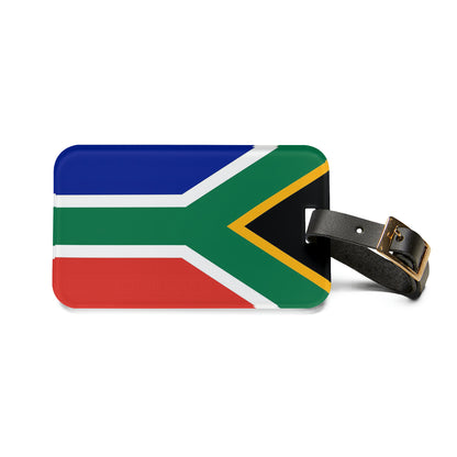 South African Flag - Leather strap - Luggage Tag