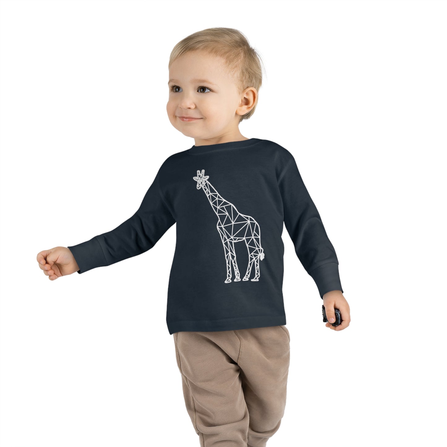 Giraffe Origami Toddler Long Sleeve Tee