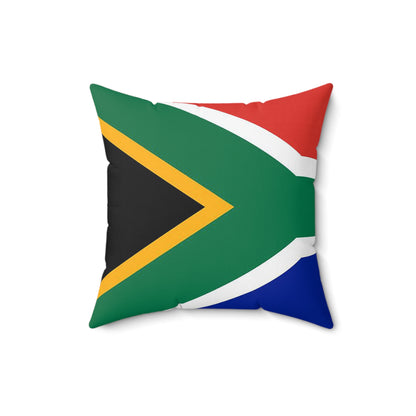 South African Flag Spun Polyester Square Pillow