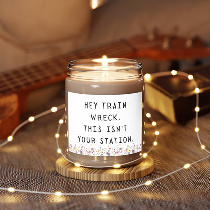 Hey Train Wreck Candle - Scented, 9oz - Flowers