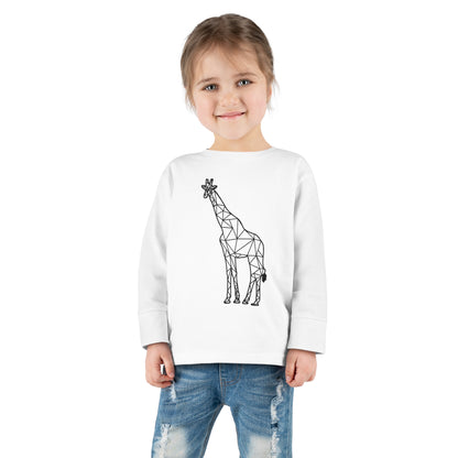 Giraffe Origami Toddler Long Sleeve Tee