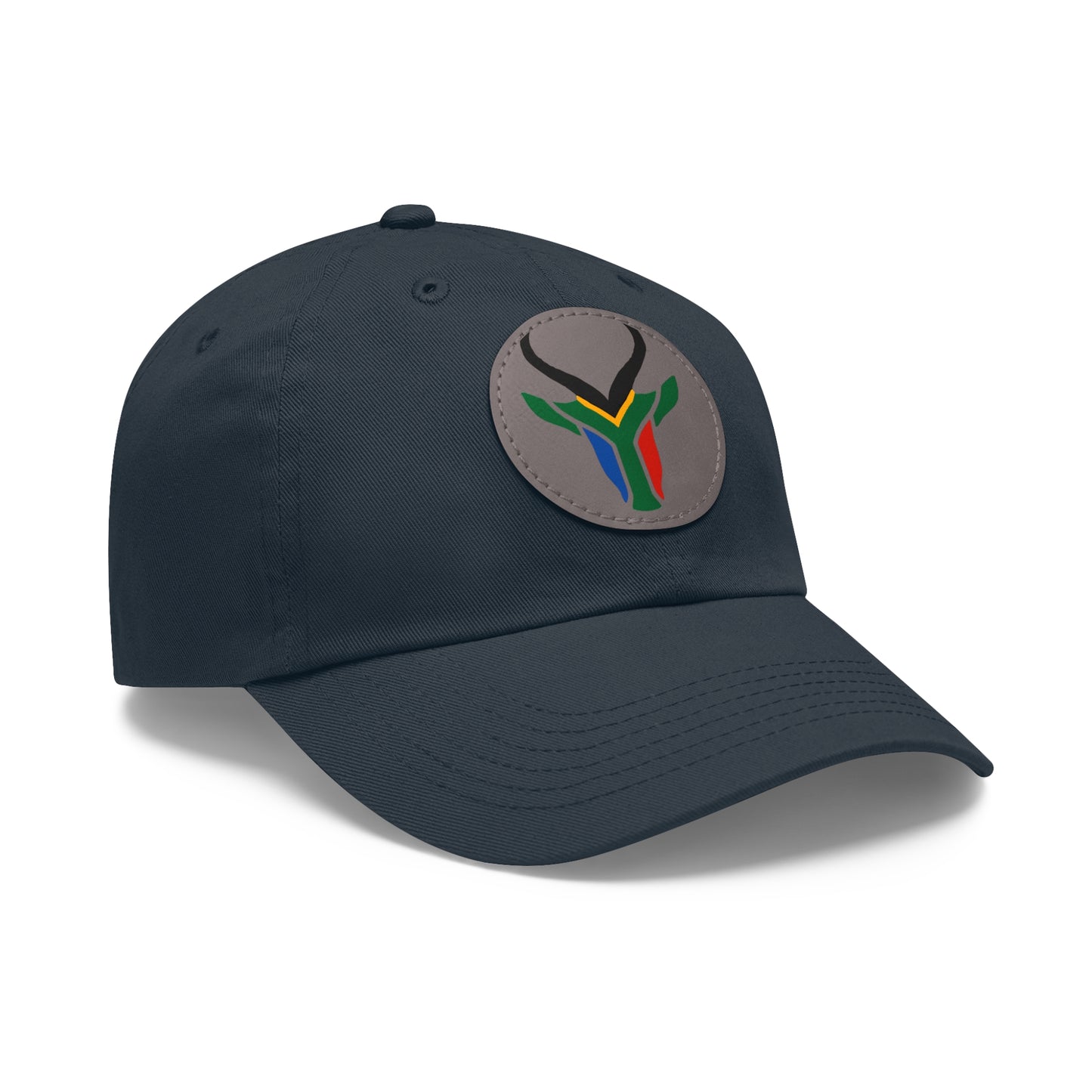 South African Bok Dad Hat with Leather Patch (Round)