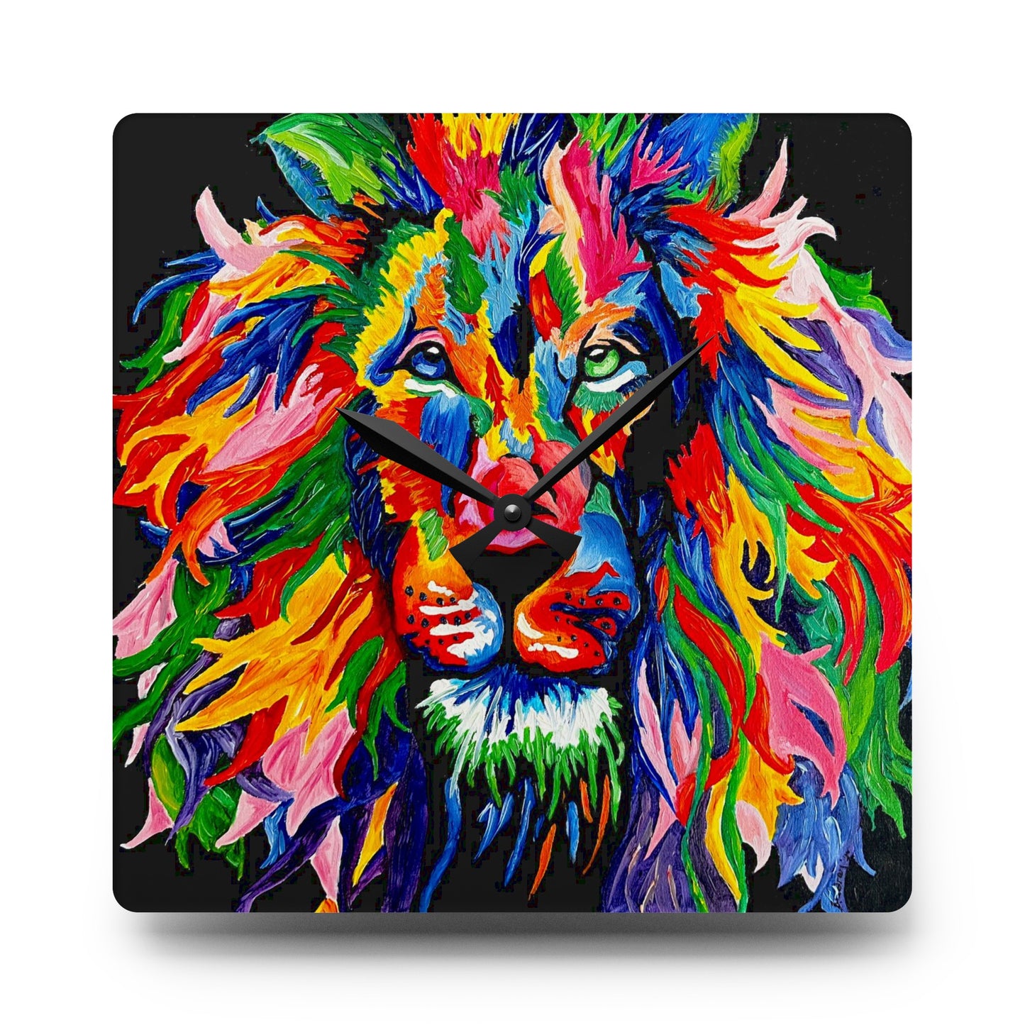 Rainbow Lion Acrylic Wall Clock