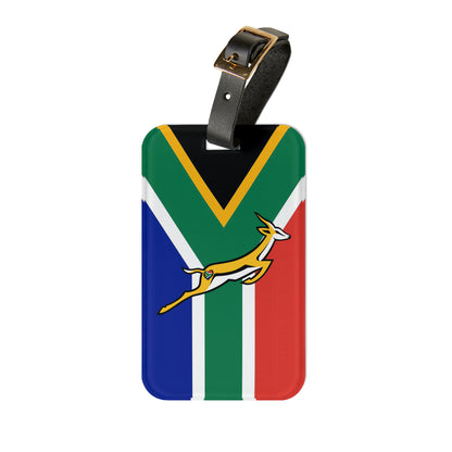 South African Flag Bokke - Leather strap - Luggage Tag