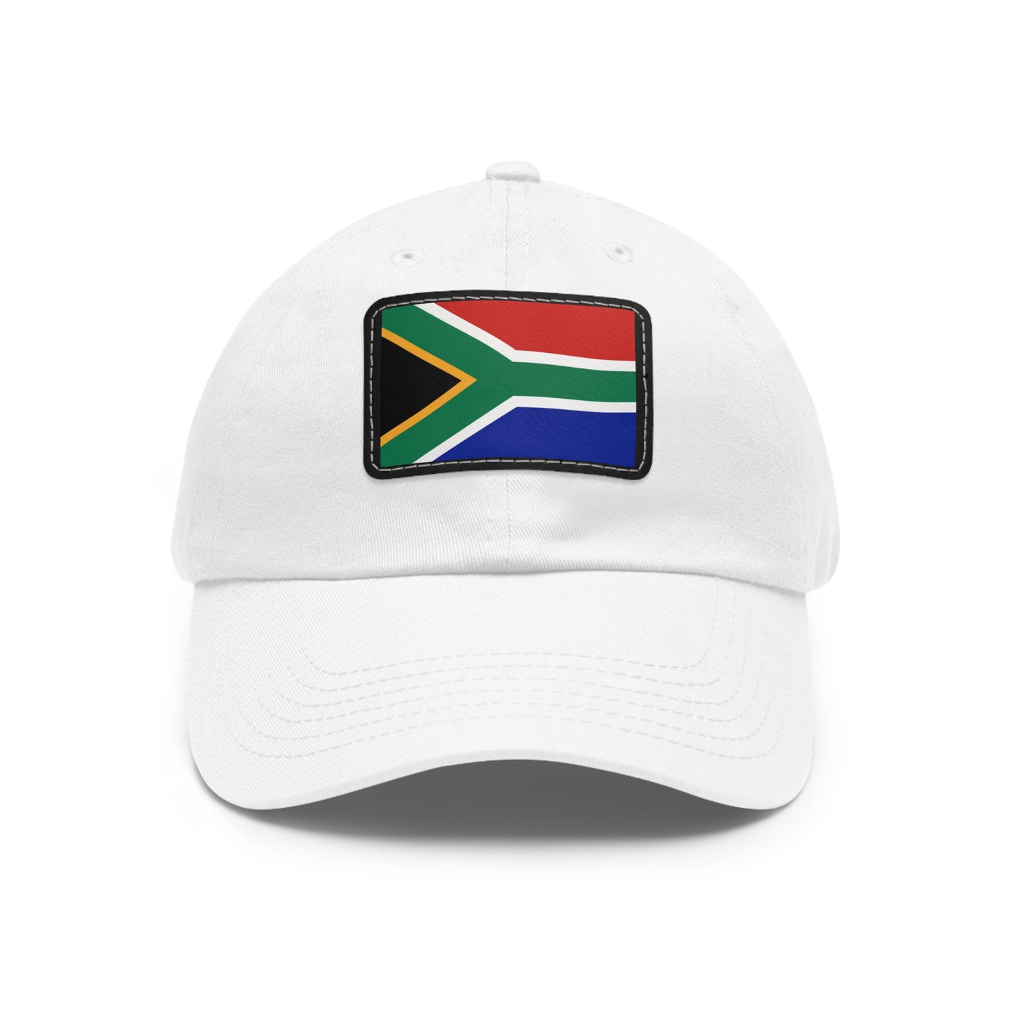 South African Flag Dad Hat with Leather Patch (Rectangle)