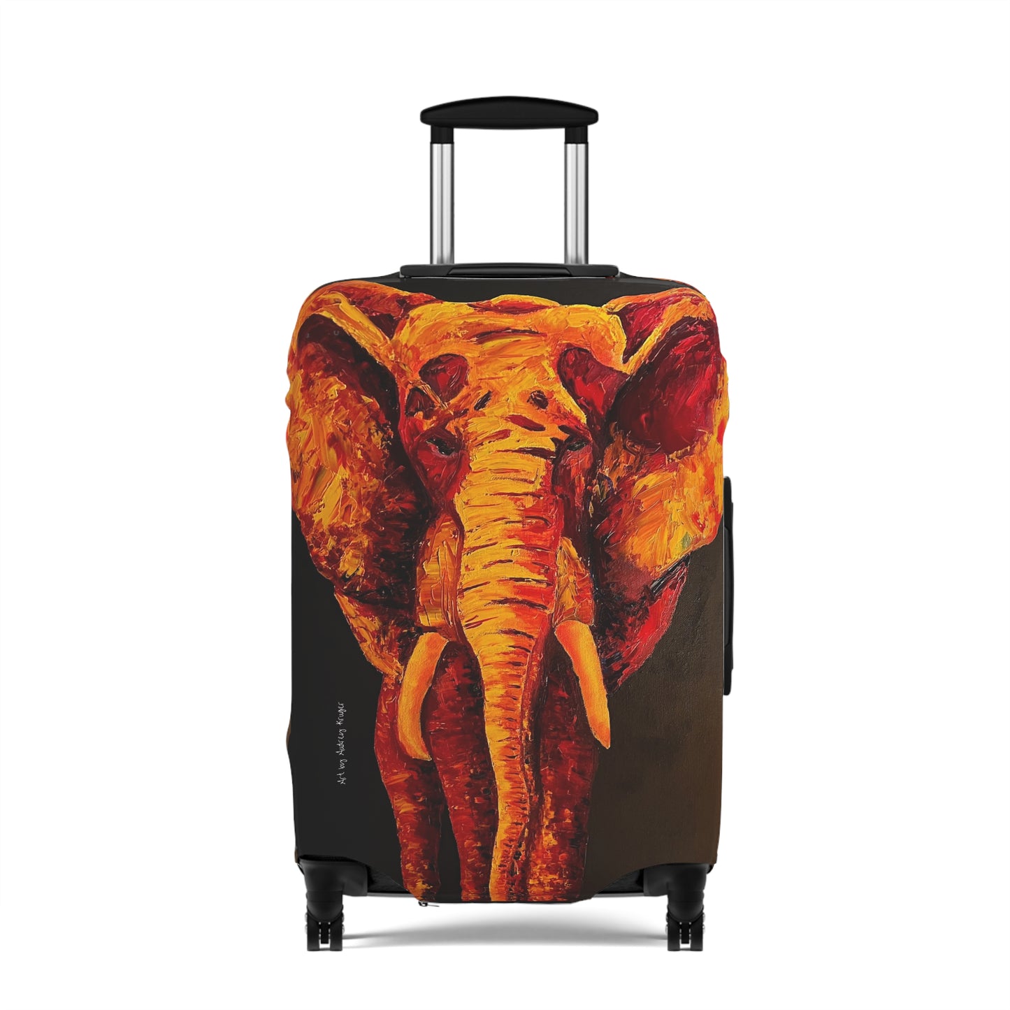 Elephant in Orange - by Audrey Krüger - Luggage Cover