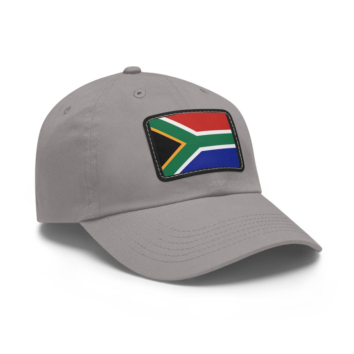 South African Flag Dad Hat with Leather Patch (Rectangle)