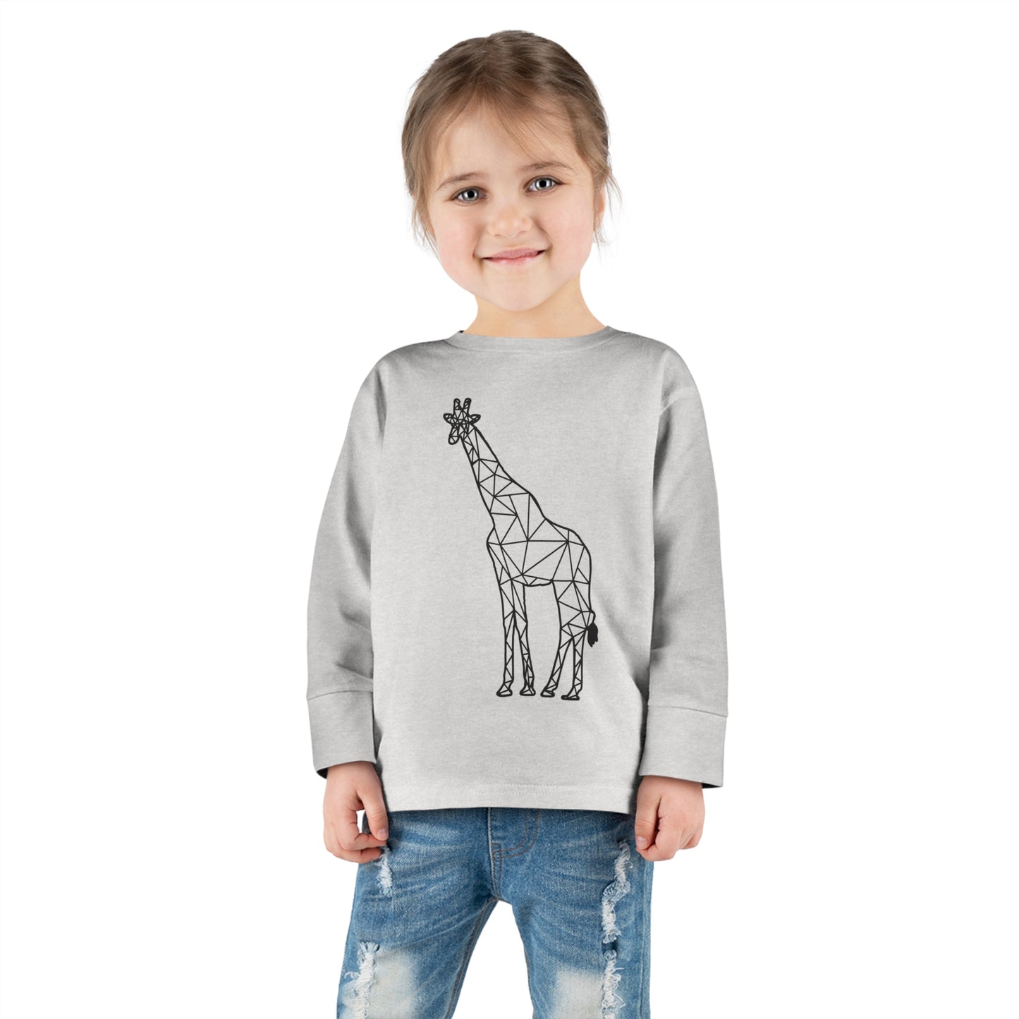 Giraffe Origami Toddler Long Sleeve Tee