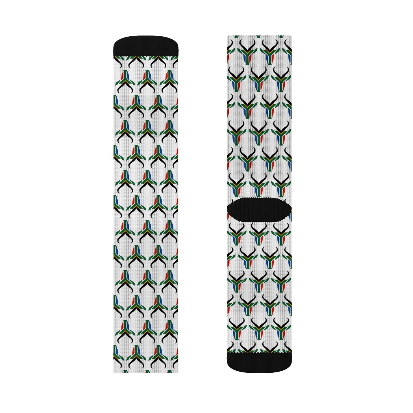 SA Flag Bokke Adult Sublimation Socks