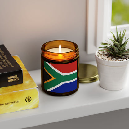 South African Flag Scented Candles, Coconut Apricot Wax (4oz, 9oz)