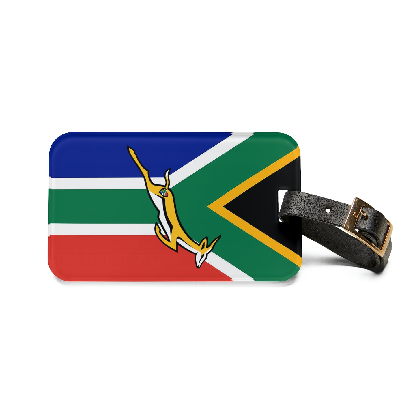 South African Flag Bokke - Leather strap - Luggage Tag