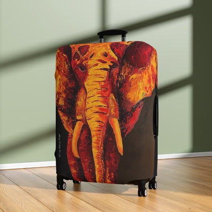 Elephant in Orange - by Audrey Krüger - Luggage Cover