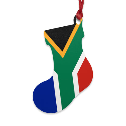 South African Flag Wooden Ornaments