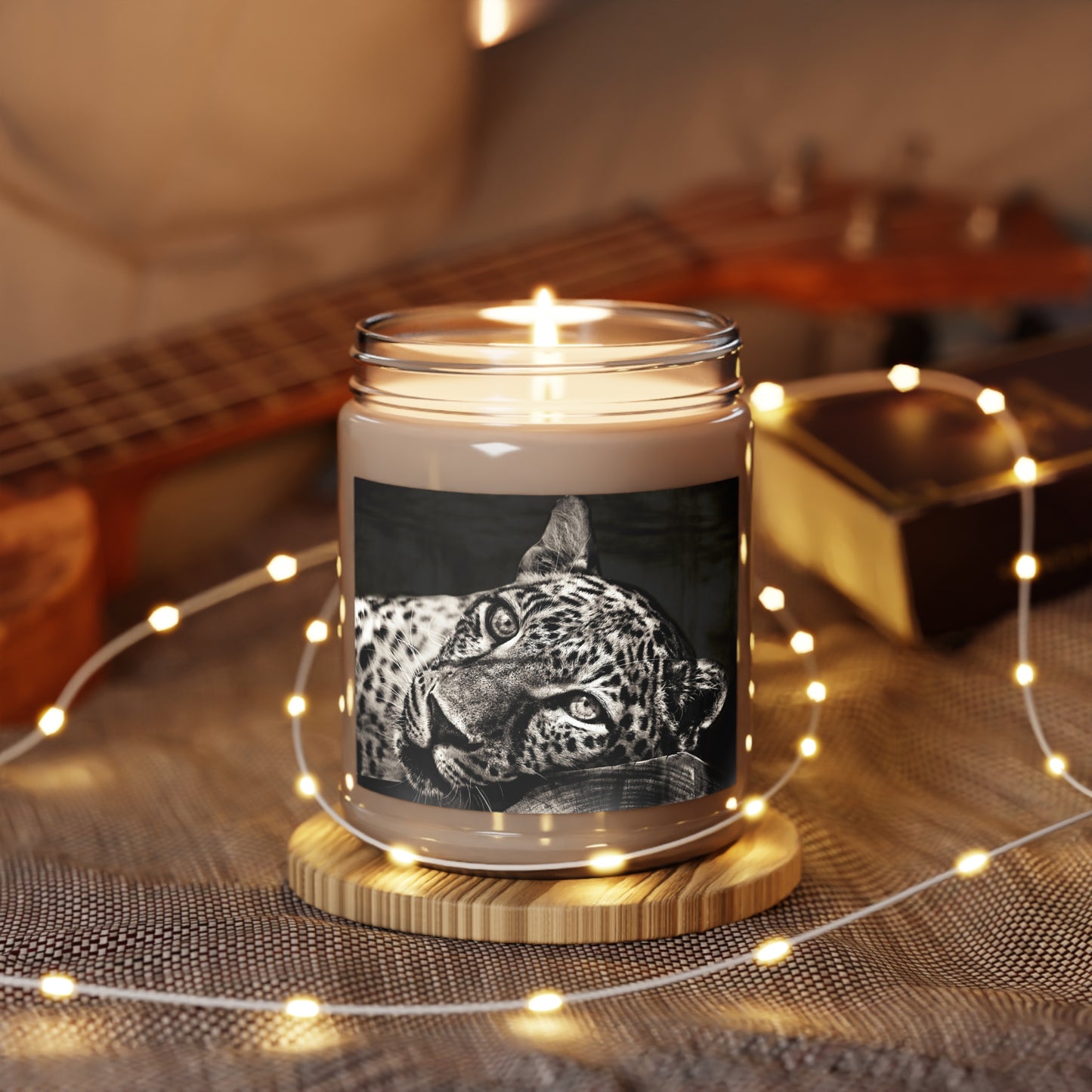 Resting Leopard Scented Candles, 9oz - Gifts for Big Cat lovers