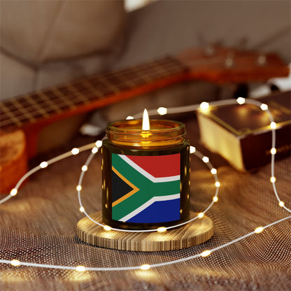 South African Flag Scented Candles, Coconut Apricot Wax (4oz, 9oz)