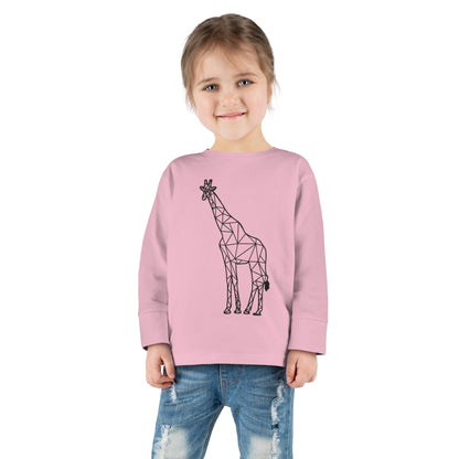 Giraffe Origami Toddler Long Sleeve Tee