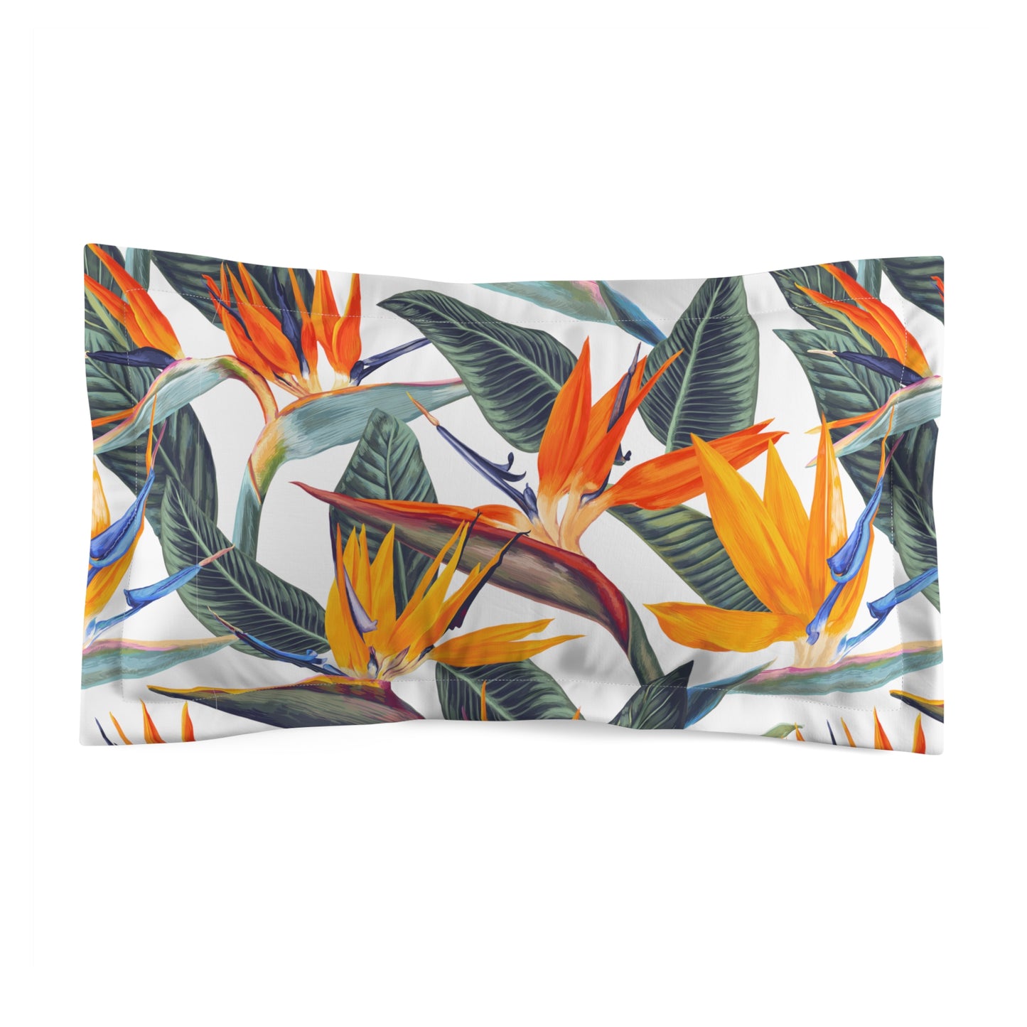 Strelitzia Microfiber Pillow Sham - White