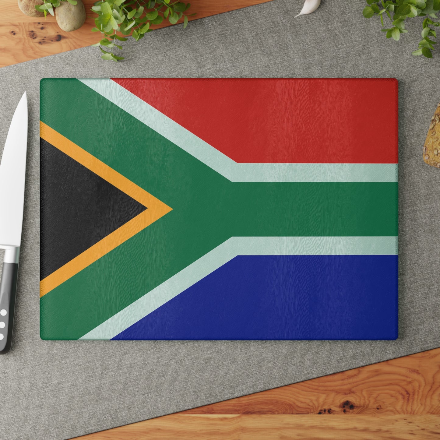 South African flag Glass Cutting Board