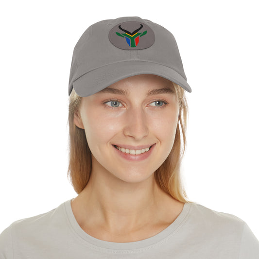 South African Bok Dad Hat with Leather Patch (Round)