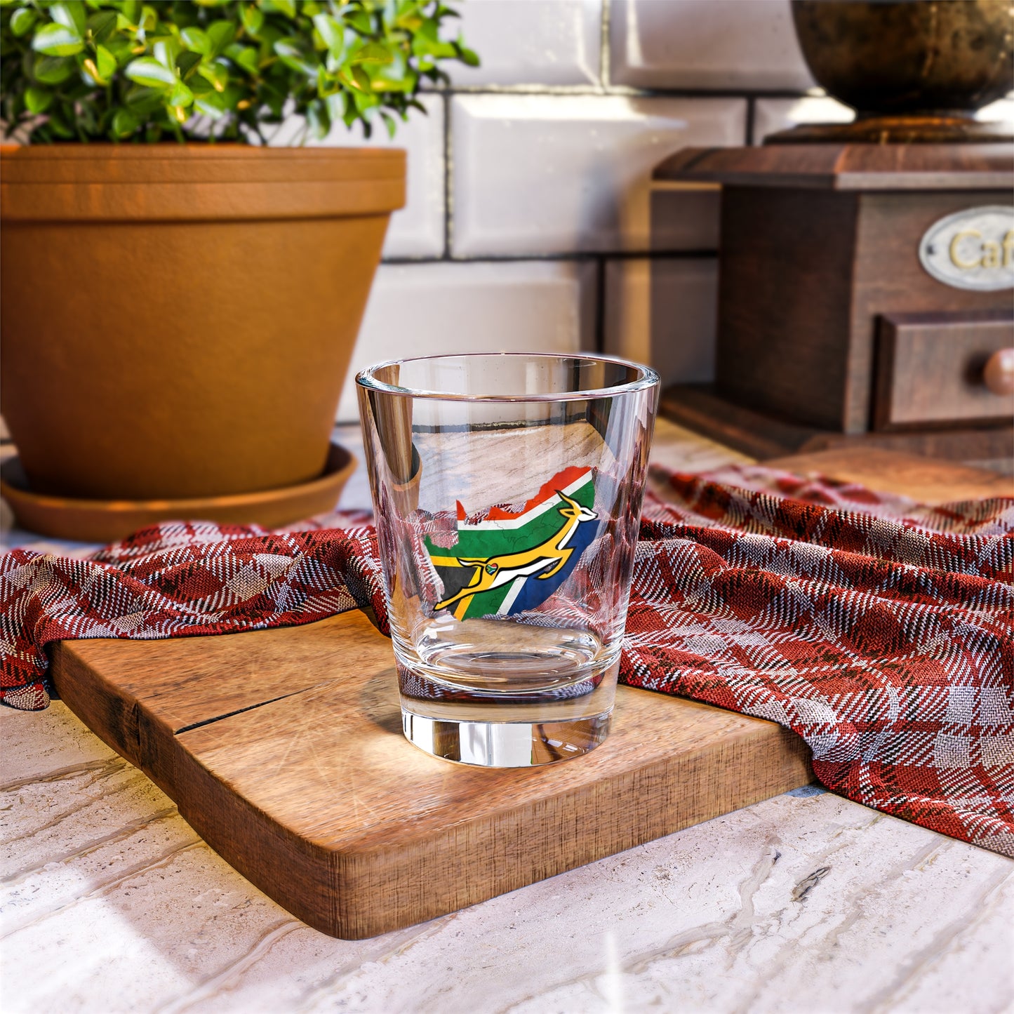 South Africa Boks Rugby Fan Shot Glass, 1.5oz